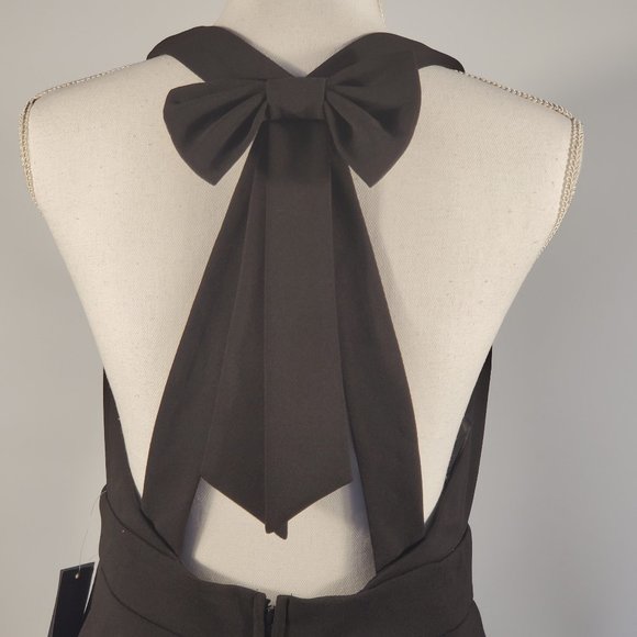 City Studios Juniors Bow-Back Fit Flare Black - Picture 5 of 5